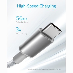 کابل انکر مدل Anker Nylon USB-C to USB-A Cable 1.8m A8173