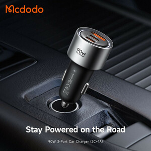 شارژر فندکی 3پورت 90وات برند مک دودو مدل MCDODO CC-3110
