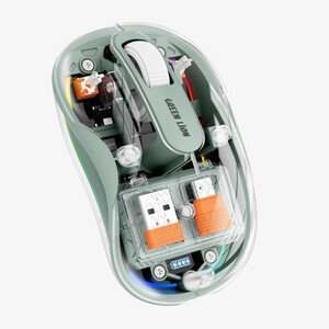 ماوس بی سیم تارتل گرین Green Wireless Turtle Mouse 2400DPI