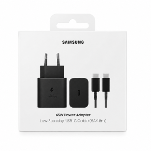 شارژر اورجینال 45وات سامسونگ به همراه کابل  USB-C به 1.8M   USB-C
