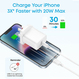 شارژر دیواری انکر Anker Select Charger 20W With USB-C to USB-C Cable مدل B2347K21
