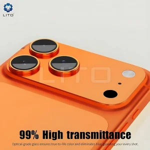محافظ لنز دوربین فلزی لیتو مدل AR+AF مناسب برای گوشی موبایل اپل iPhone 17 Pro
