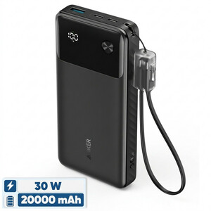 پاوربانک 20000 میلی آمپر انکر Anker 30W Smart Display Nano Power Bank مدل A1384