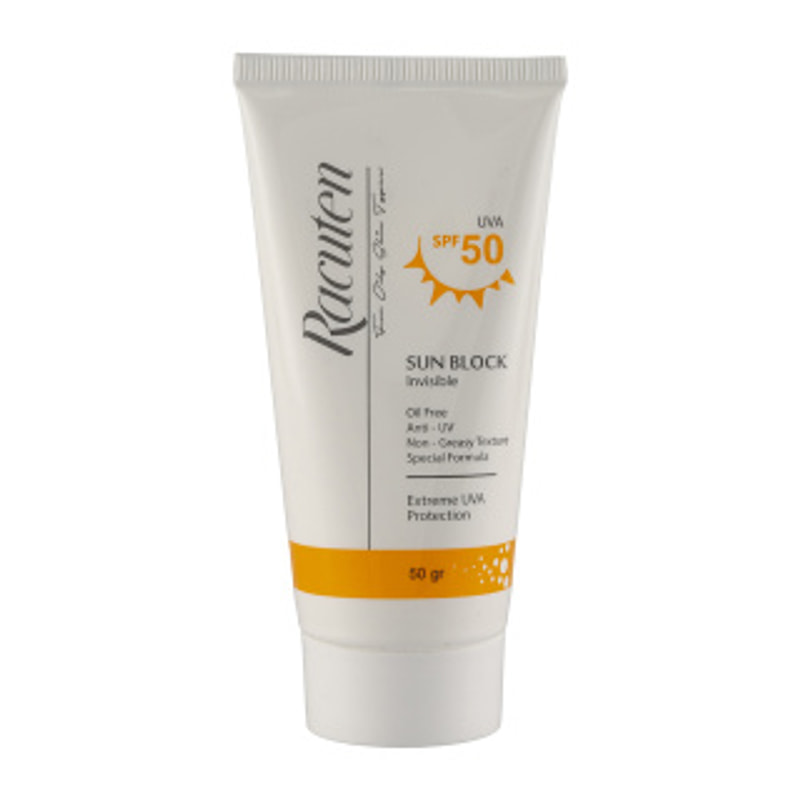 کرم ضد آفتاب بی رنگ راکوتن با SPF50 مناسب پوست چرب و مختلط حجم 50 میلی لیتر