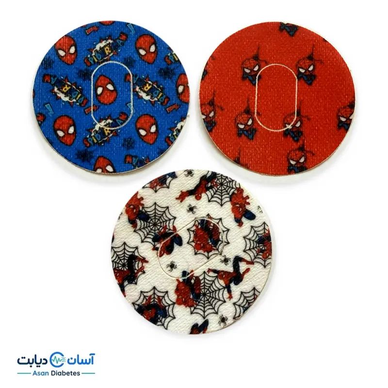 چسب محافظ سنسور قند خون سایبایونیکس GS1 طرح مرد عنکبوتی سه عددی