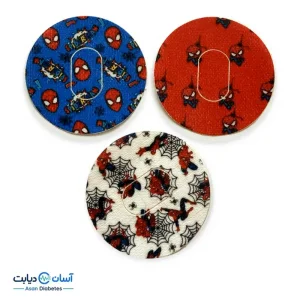 چسب محافظ سنسور قند خون سایبایونیکس GS1 طرح مرد عنکبوتی سه عددی
