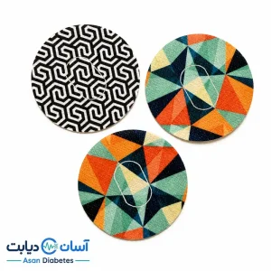 چسب محافظ سنسور قند خون سایبایونیکس GS1 طرح هندسی سه عددی