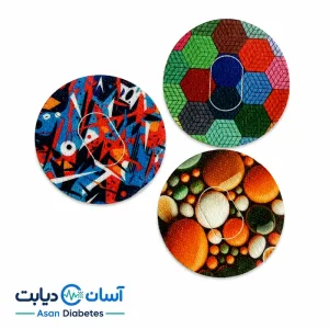 چسب محافظ سنسور قند خون سایبایونیکس GS1 طرح هندسی سه عددی