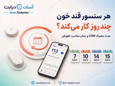 هر سنسور قند خون چند روز کار می‌کند؟ | مدت مصرف CGM