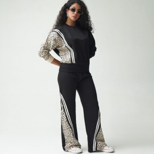 ست بلوز شلوار دخترانه طرح پلنگی نواردار