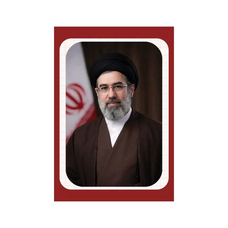 استیکر طرح آیت الله سید مجتبی خامنه‌ای کد 01 بسته 10 عددی