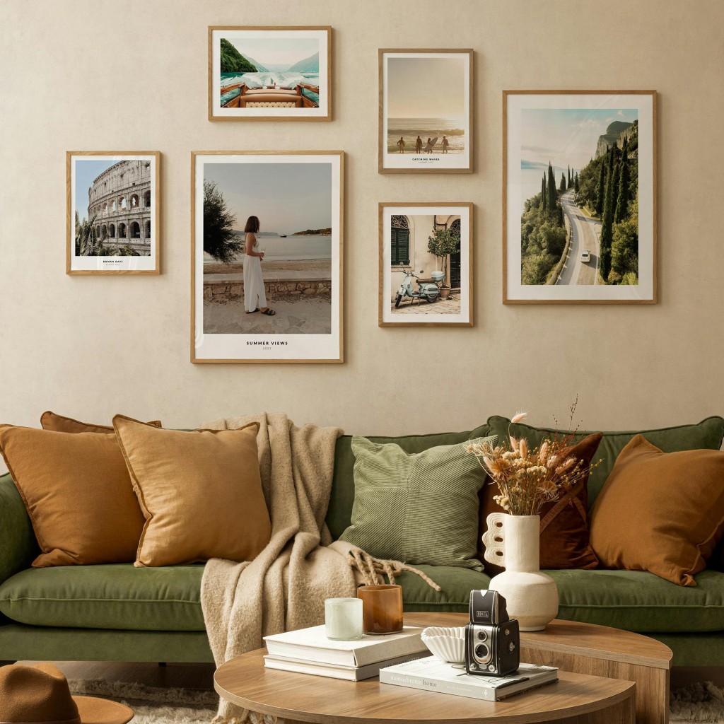 مجموعه 6 عددی تابلوهای مدرن با موضوع ایتالیا