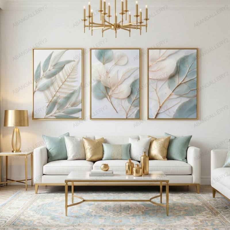 تابلو سه‌تکه با سبک مدرن الهام‌گرفته از طبیعت