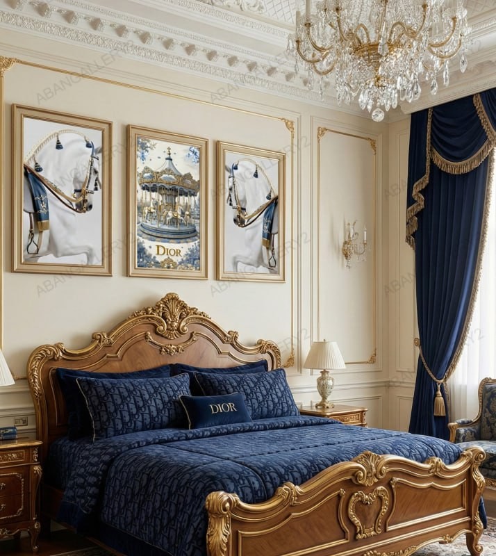 تابلو سه‌تیکه با سبک کلاسیک فاخر