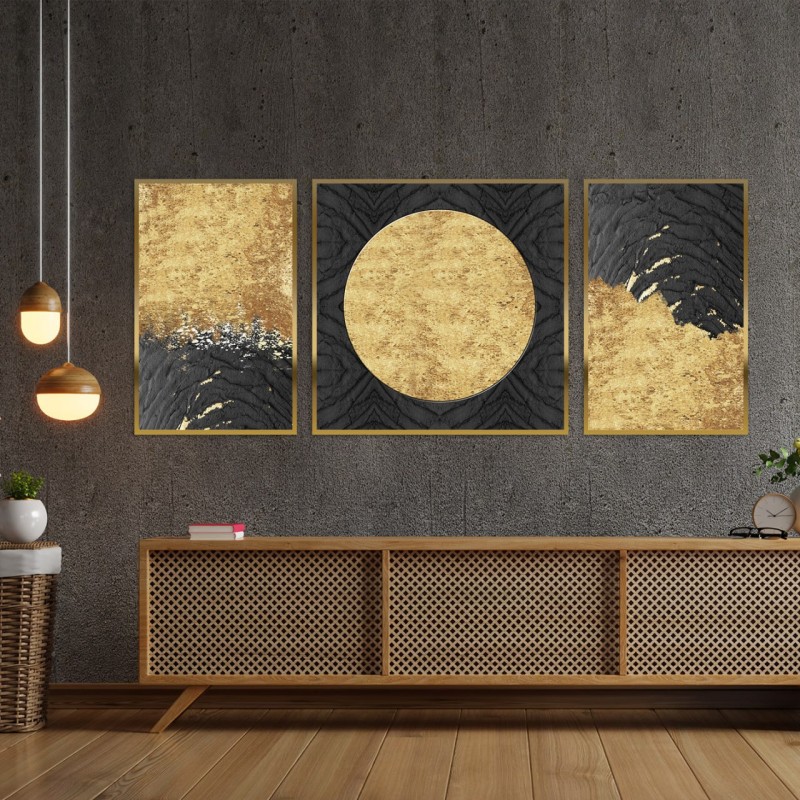 تابلو خورشید طلایی؛ تجلی نور و شکوه در طراحی مدرن