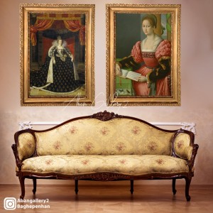 ست تابلو پرتره کلاسیک بانوان اشرافی – الهام‌گرفته از نقاشی‌های رنسانس اروپایی