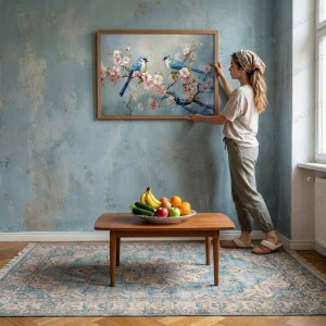 تابلو گل‌های بهاری با سبک لطیف و آرامش‌بخش