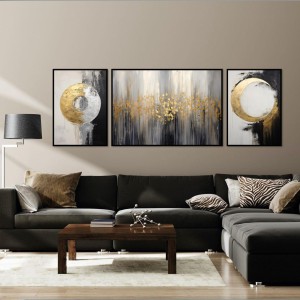 تابلو سه تکه با سبک مدرن و گرافیکی
