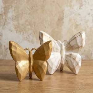 استند پروانه دکوری پلی‌استر  طرح ژئومتریک دوعددی