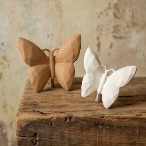 استند پروانه دکوری پلی‌استر  طرح ژئومتریک دوعددی