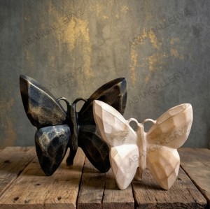 استند پروانه دکوری پلی‌استر  طرح ژئومتریک دوعددی