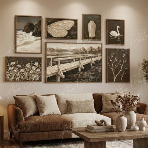 ست دیواری طبیعت آرام | هارمونی خاکی و سکوت دلنشین