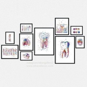 مجموعه ای از تابلو دکوراتیو دندانپزشک