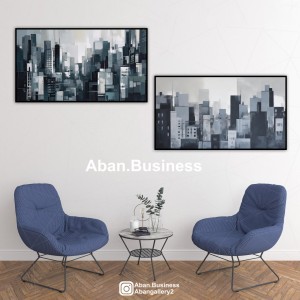 مجموعه-تابلو-مدرن-طرح-شهر-ست-چهار-عددی-طوسی