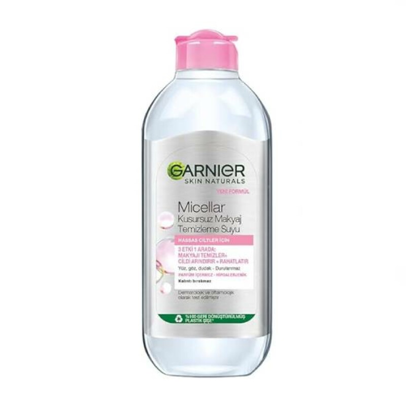 میسلار واتر پاک کننده و مرطوب کننده گارنیه مخصوص پوست‌های خشک و حساس 