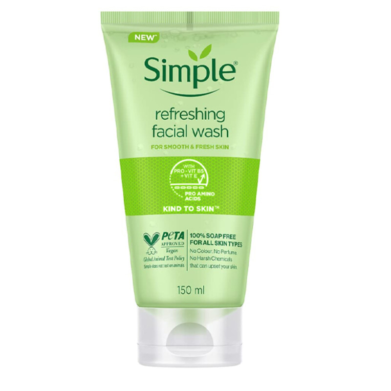 ژل شستشوی شاداب‌کننده و آبرسان سیمپل مدل Refreshing حجم 150 میلی‌لیتر
