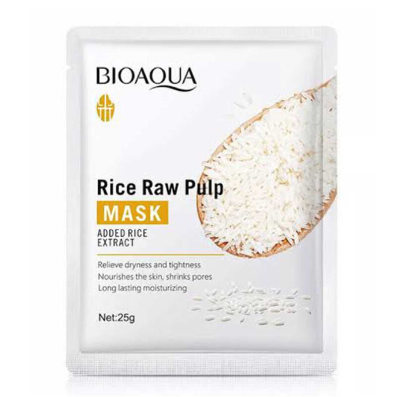 ماسک ورقه ای لایه بردار بایوآکوا حاوی عصاره برنج وزن 25 گرم