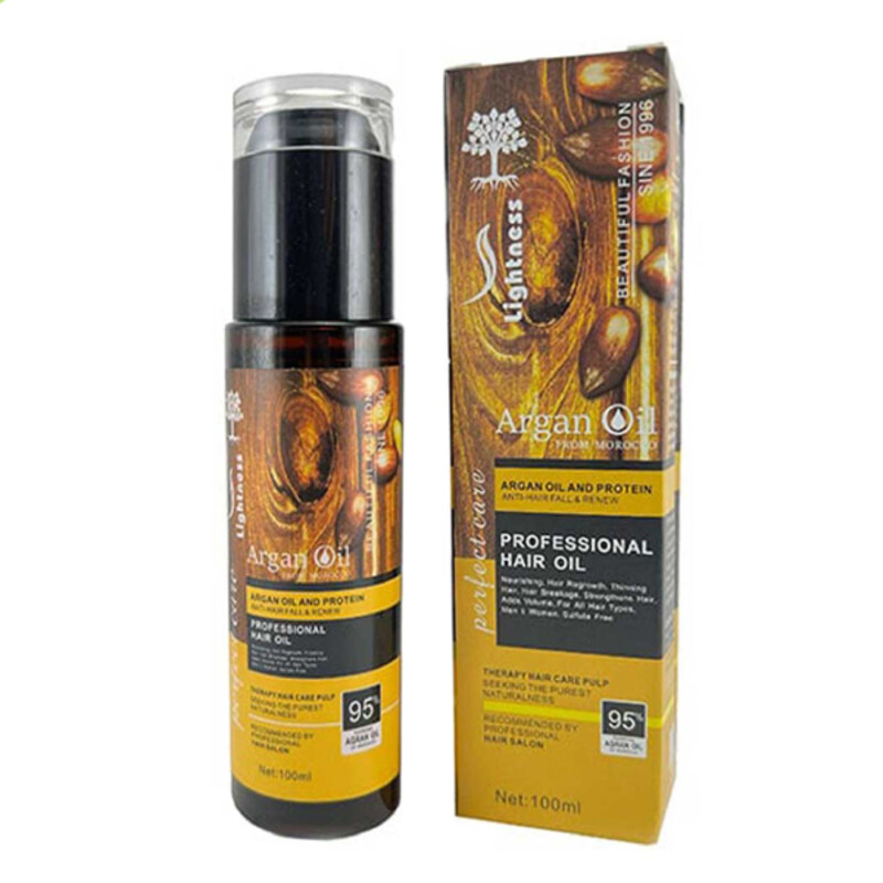 روغن مو آرگان لایتنس حجم 100میل