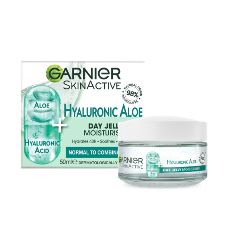 ژل آبرسان گارنیه مدل آلوئه ورا و هیالورونیک حجم 50 میل