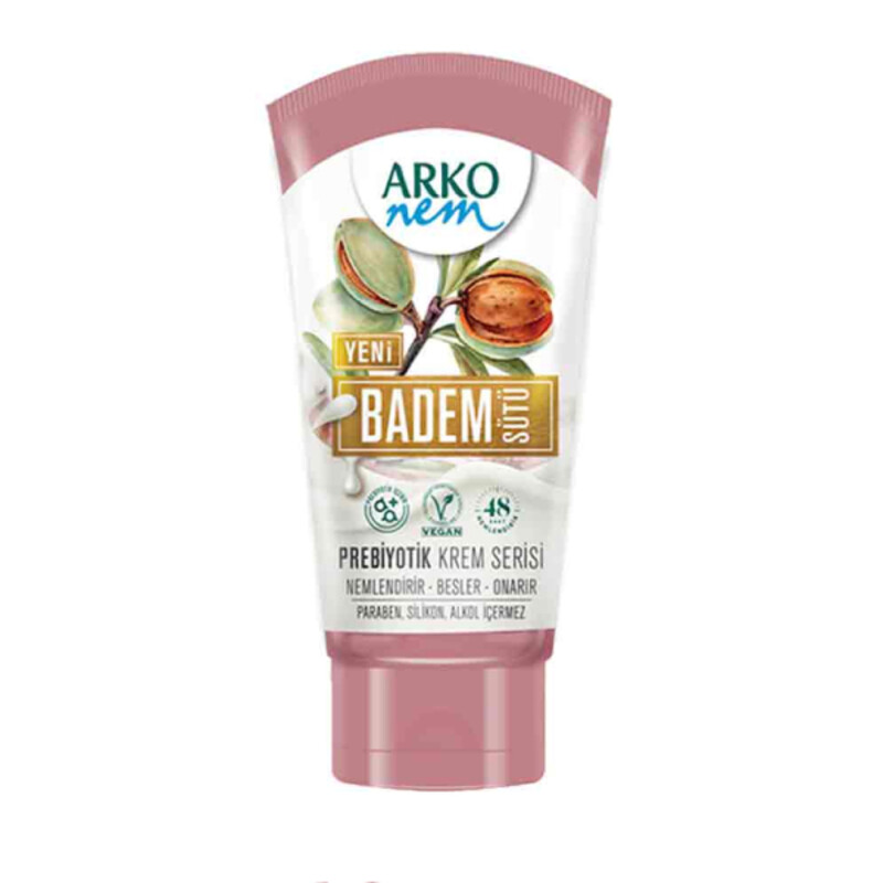 کرم مرطوب کننده تیوپی  آرکو حاوی شیر بادام حجم ۶۰ میل
