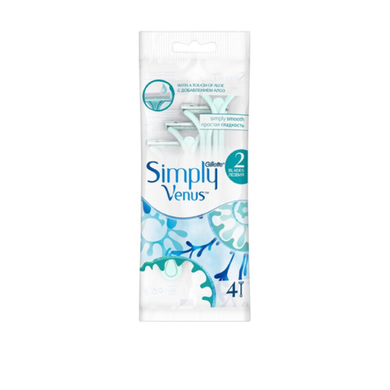 خودتراش دو لبه زنانه ژیلت مدل Venus بسته 4 عددی