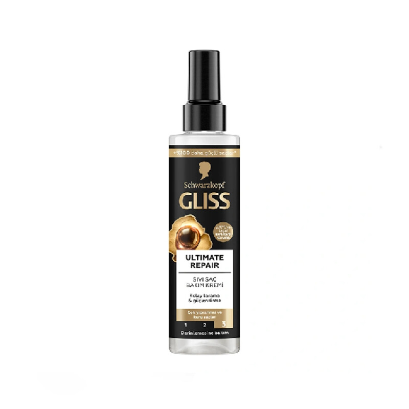 اسپری مو دو فاز ترمیم کننده گلیس مناسب موهای خشک و آسیب دیده مدل Ultimate Repair حجم 200 میل