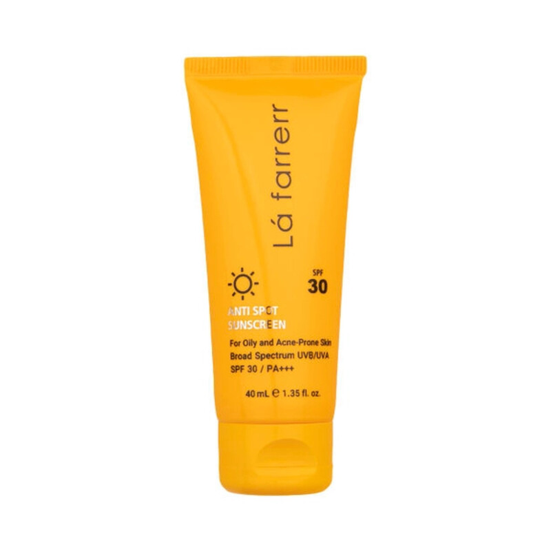 کرم ضد آفتاب و ضد لک بی رنگ SPF30 مناسب پوست‌های چرب و مستعد آکنه لافارر حجم ۴۰ میل