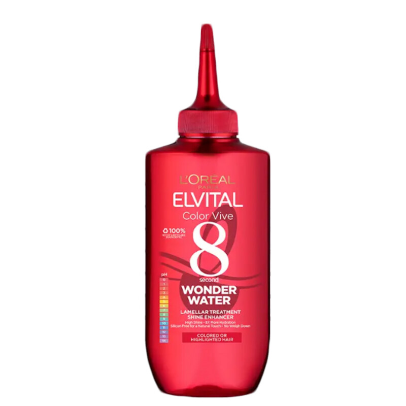 سرم ترمیم‌کننده 8 ثانیه‌ای مناسب موهای رنگ‌شده لورال مدل Wonder Water Color Wave حجم 200 میل