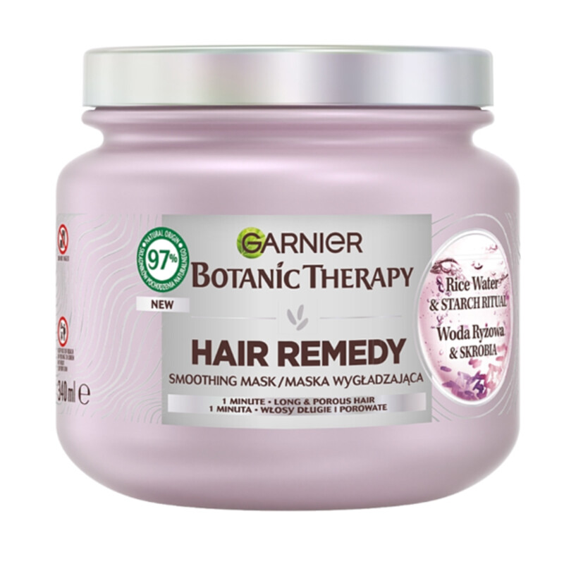 ماسک مو تقویت‌کننده حاوی عصاره آب برنج و نشاسته گارنیه مدل Botanic Therapy حجم 340 میل