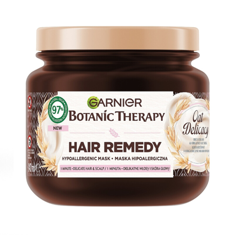 ماسک مو ضد حساسیت و آبرسان حاوی عصاره جو دوسر گارنیه مدل Botanic Therapy حجم 340 میل