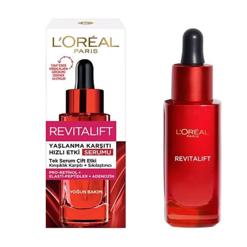 سرم ضدچروک  و سفت‌کننده حاوی پرو-رتینول و آدنوزین لورآل مدل Revitalift حجم 30 میل
