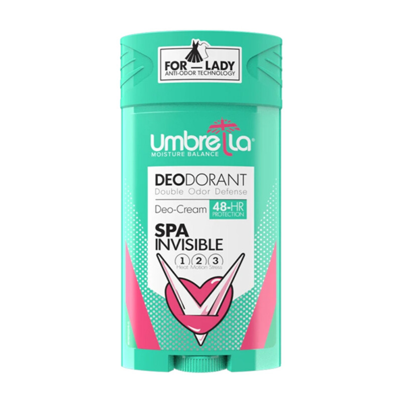 استیک ضد تعریق و ضد لک زنانه 48 ساعته آمبرلا مدل Spa Invisible حجم 90 میلی لیتر