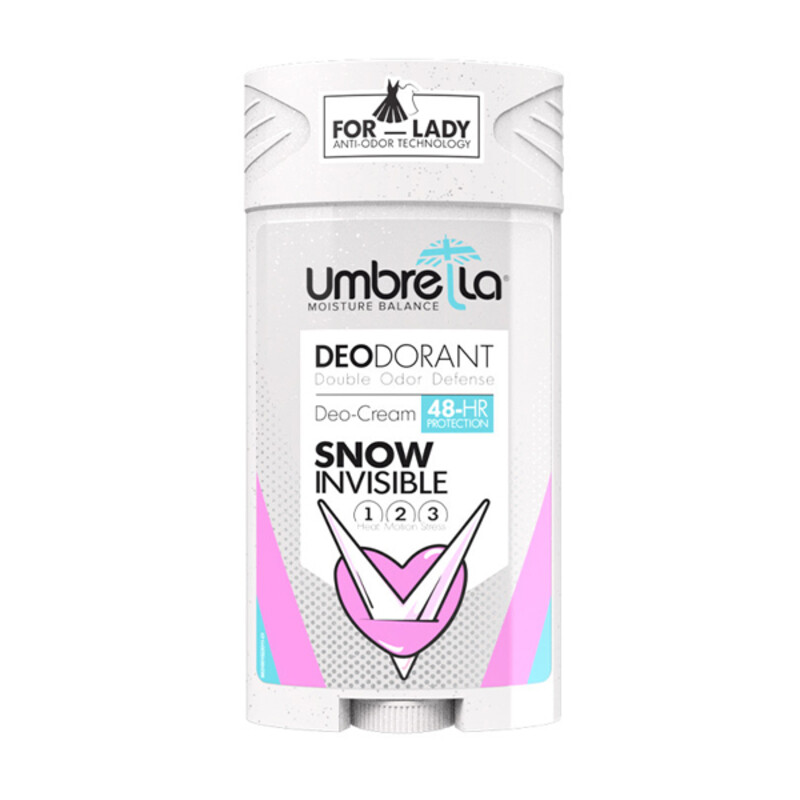 استیک ضد تعریق و ضدلک زنانه 48 ساعته آمبرلا مدل Snow Invisible حجم 90 میلی لیتر