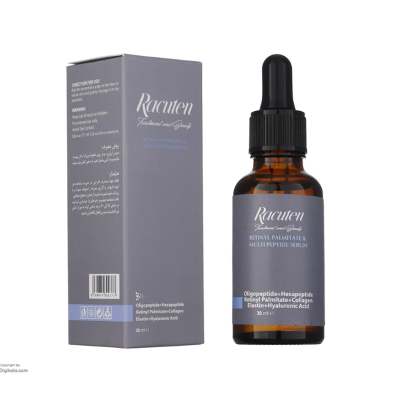 سرم ضد چروک جوان‌ساز و آبرسان مناسب انواع پوست راکوتن مدل Retinly Palmitate حجم 30 میل
