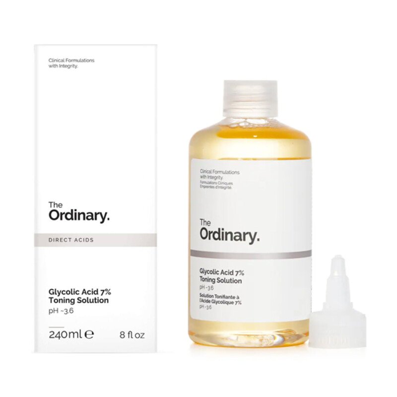 تونر لایه‌بردار و درخشان‌کننده حاوی گلیکولیک اسید 7% اوردینری حجم 240 میل