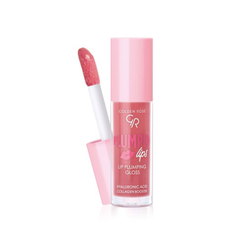 رژ لب مایع حجم‌دهنده حاوی روغن جوجوبا و ویتامین E گلدن رز مدل Plumped حجم 4.7 میل