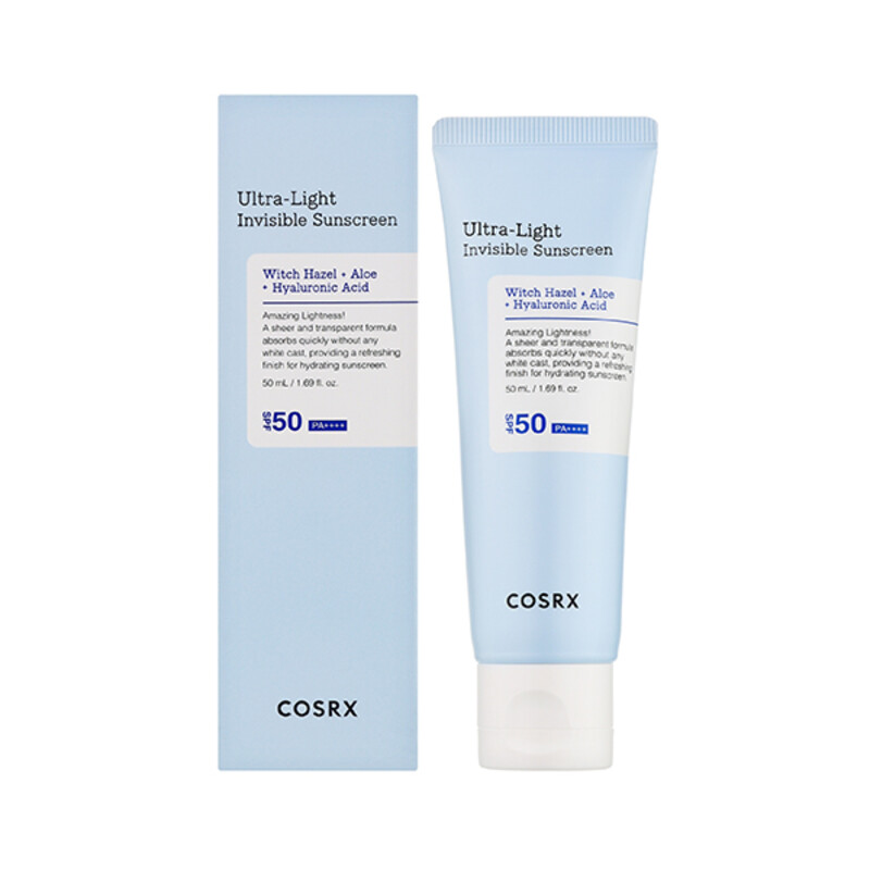 ضد آفتاب فوق سبک و بدون رنگ محافظ و آبرسان کوزارکس مدل Ultra-Light Invisible حجم 50 میل