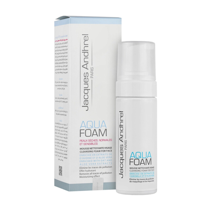 فوم شستشوی صورت مرطوب‌کننده مناسب پوست خشک، معمولی و حساس ژاک آندرل مدل Aqua Foam حجم 150 میل