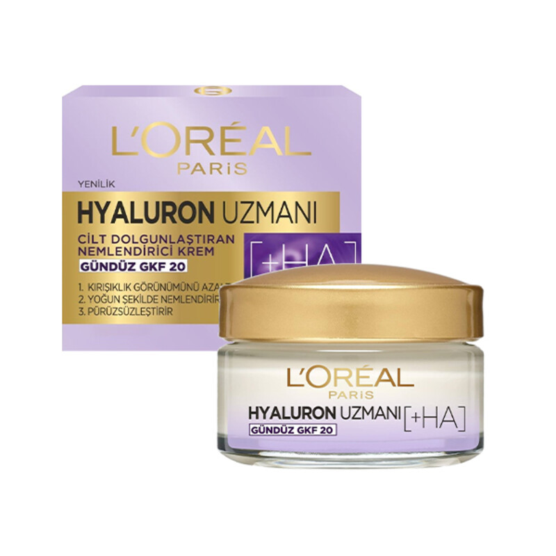 کرم روز آبرسان حاوی GKF 20 لورآل مدل هیالورونیک اسید حجم 50 میل