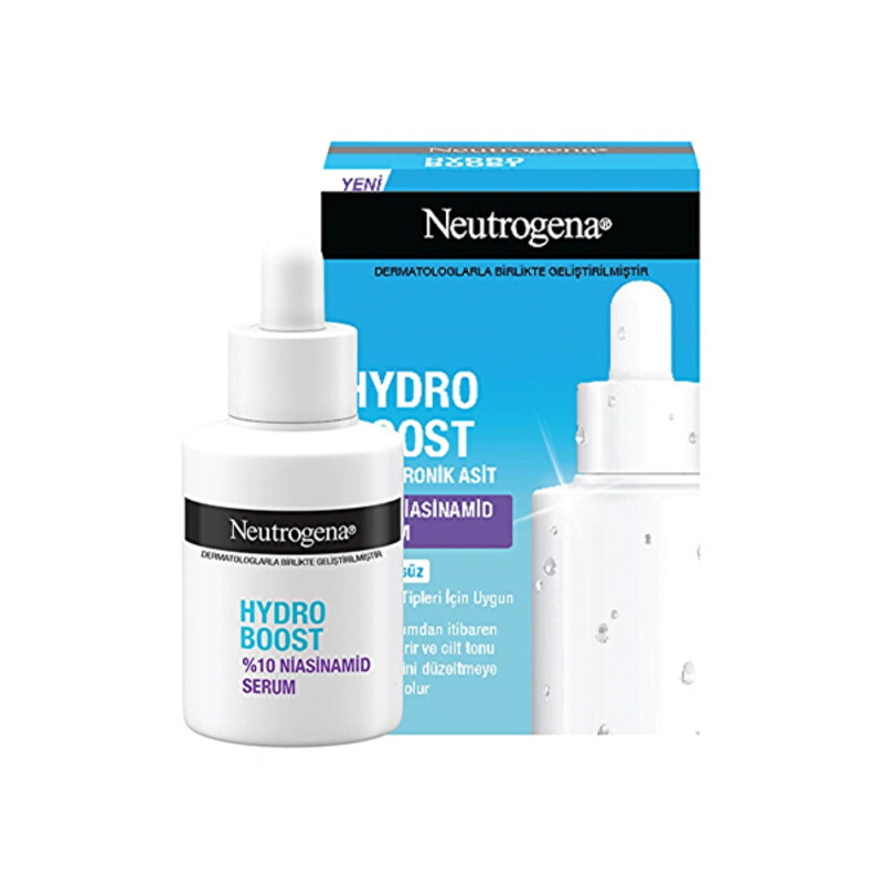 سرم ضد لک و آبرسان حاوی نیاسینامید و هیالورونیک اسید نوتروژینا مدل Hydro Boost حجم 30 میل